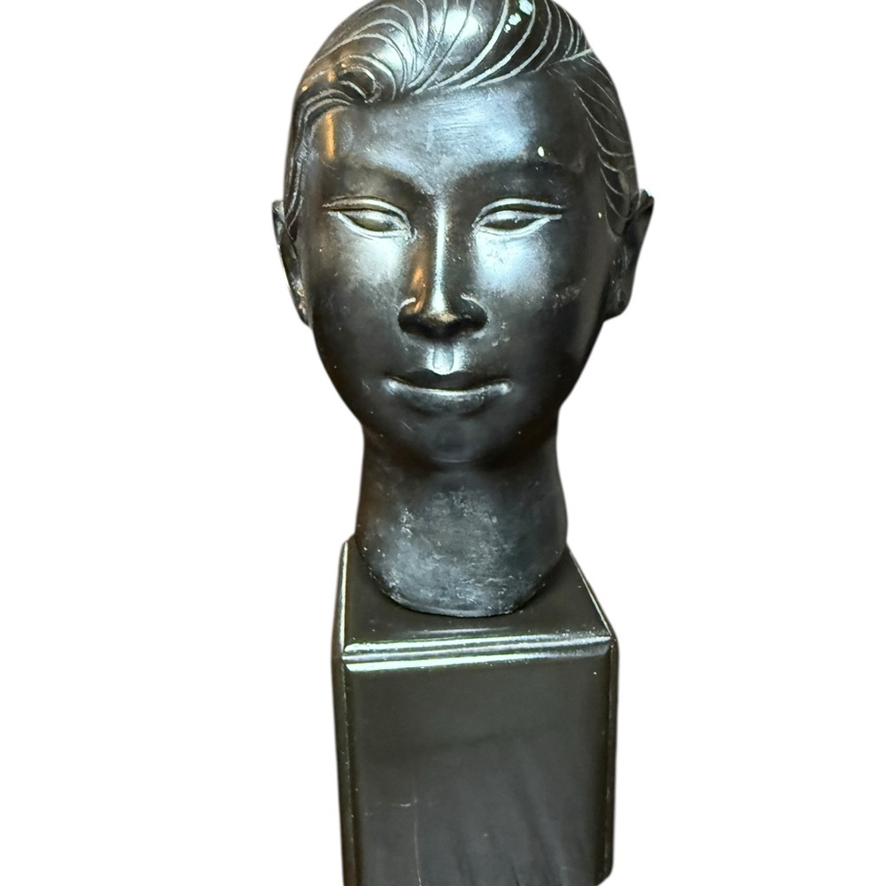 Bronze Head Bust 7"‎ Made in V.N. Vietnam Asian Art Sculpture VTG MSM